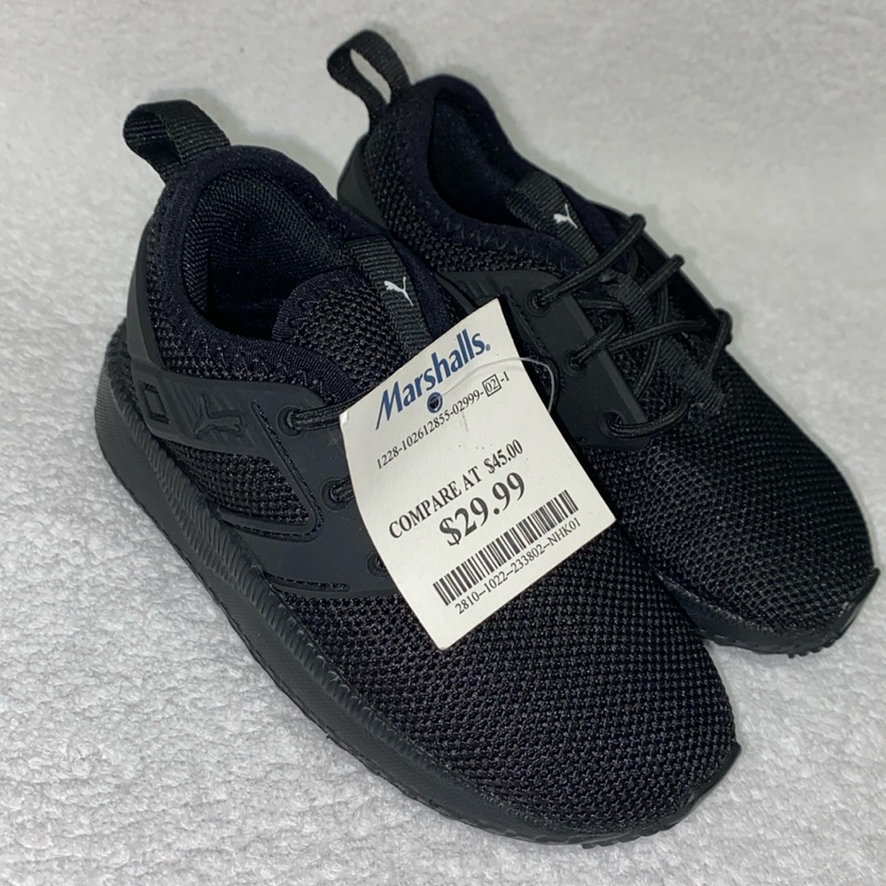 NWT PUMA Kids Pacer Next EXCEL Slip ON Sneaker, Black, Size 6 toddler